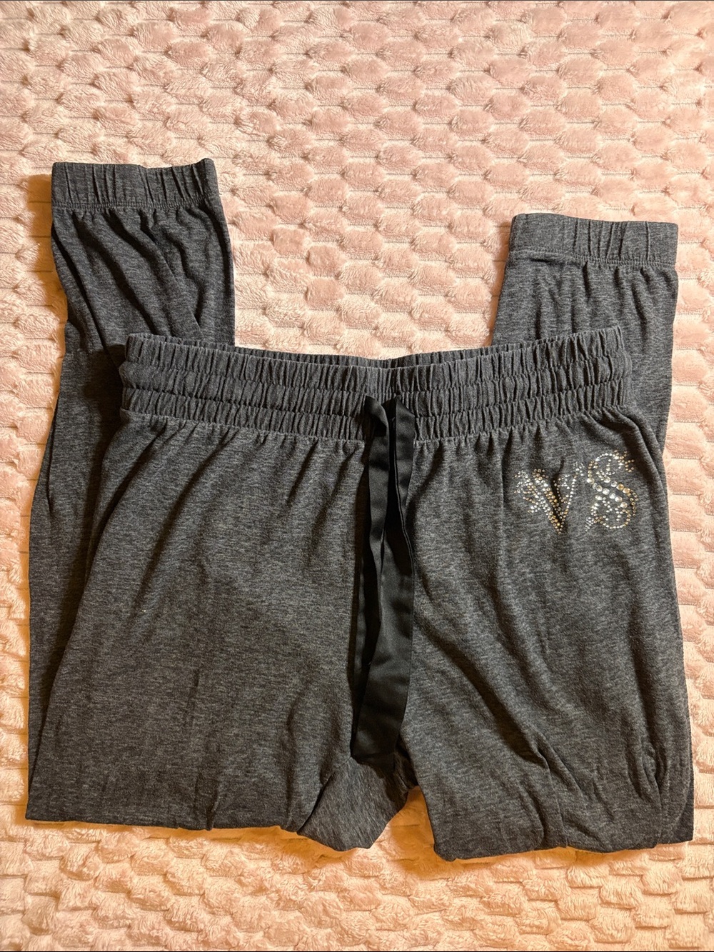 Victoria Secret Dark Gray Cozy Lounge Bottoms with Drawstring